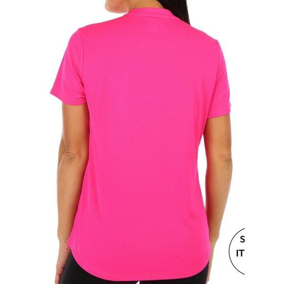 Reel Legends Womens Freeline Mandarin Short Sleeve Pink Top 2X - Picture 10 of 11
